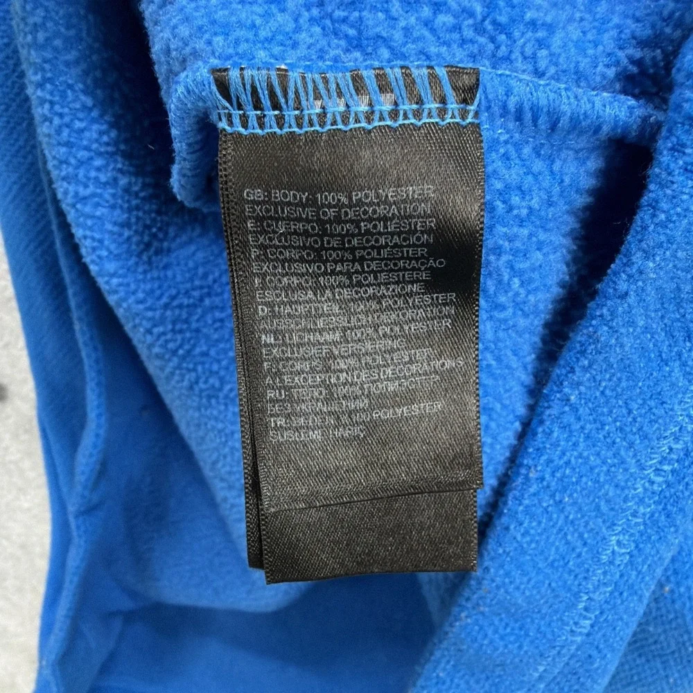 North Face 1/4 Zip Fleece Sweater Mens Small Blue‎ Textured Cap Rock Sweatshirt